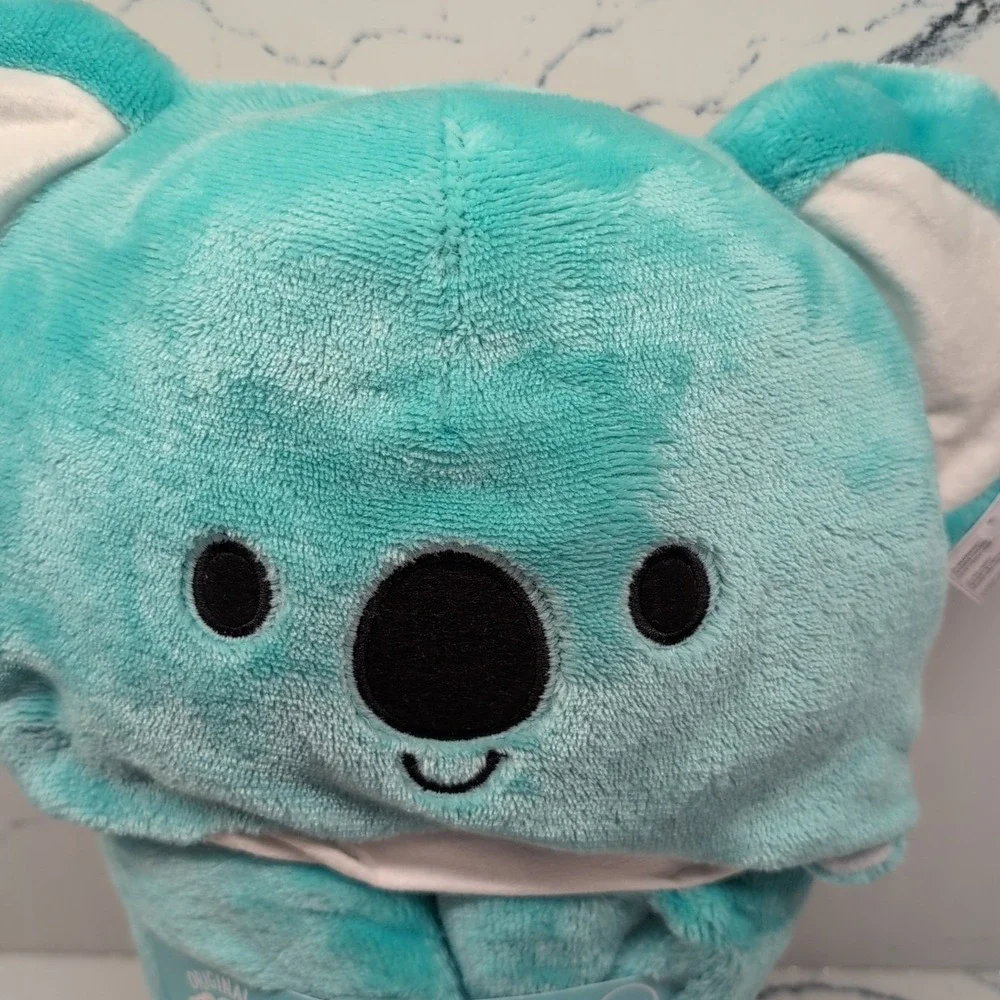 Squishmallows Kevin‎ the Koala Hooded Throw Teal Throw Blanket with Pockets NEW